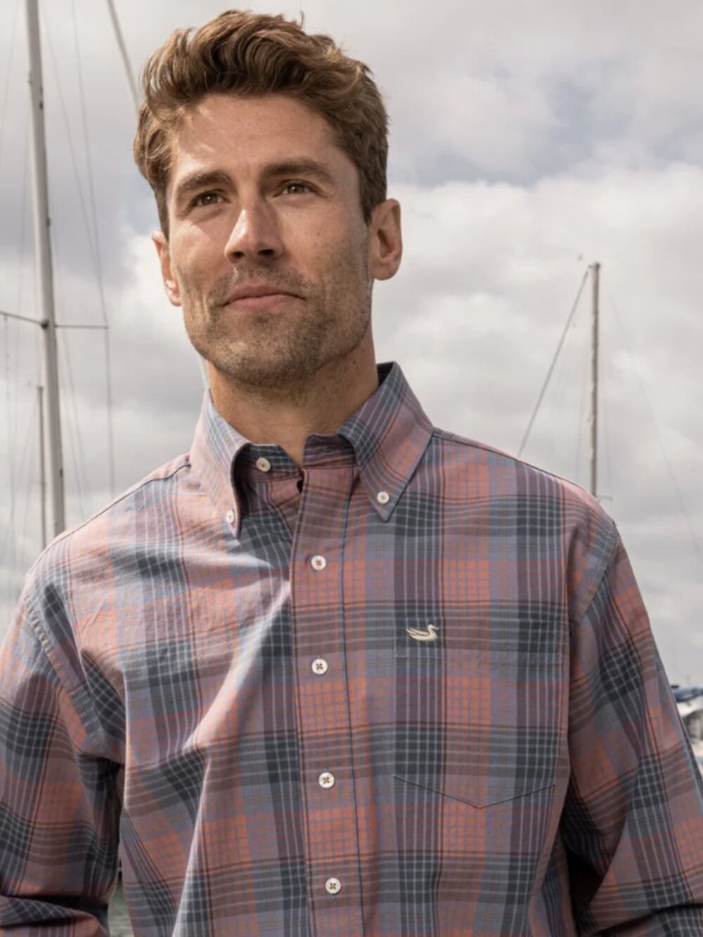 SOUTHERN MARSH BARTON COUNTY WASHED DRESS SHIRT (LG)